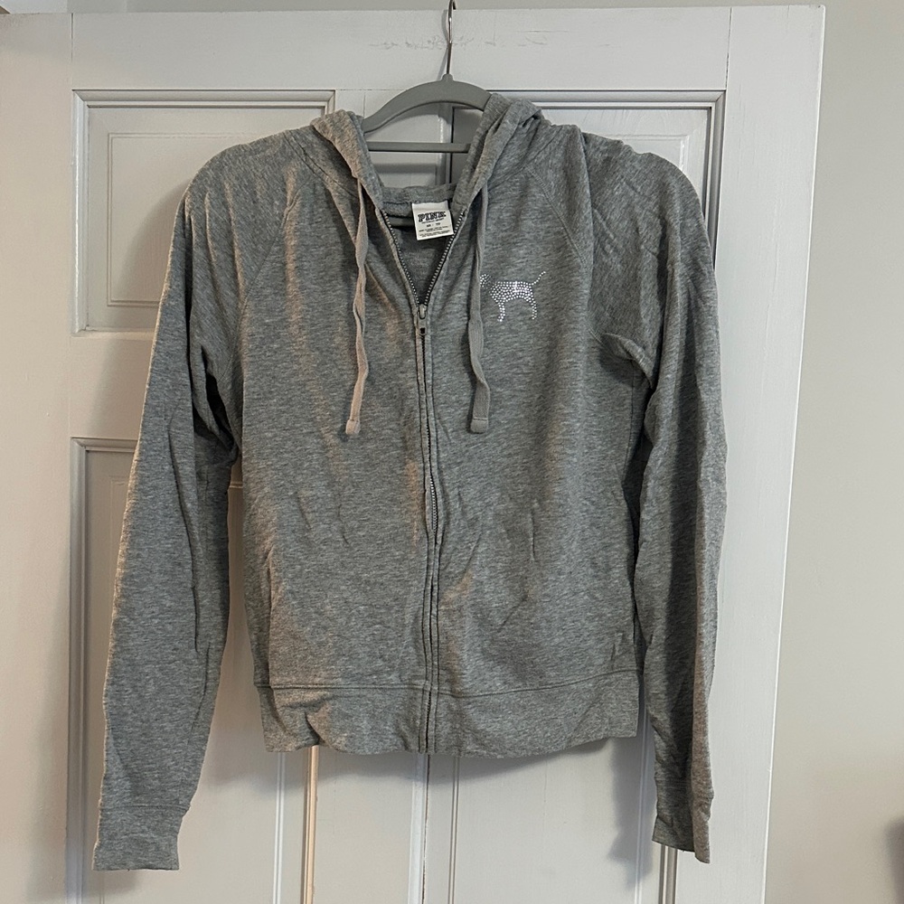 VS PINK gray sparkle sweatshirt xs